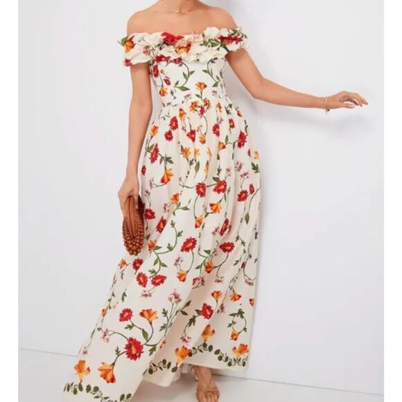 Agua by Agua Bendita NEW Espliego Oasis Floral Maxi Dress Size Medium Rare NWT - Picture 2 of 16